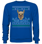 Christmas Pullover - "Team Alpaka" - Blue - Schweinchen's Shop - Sweatshirts - Royal Blue / S