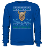 Christmas Pullover - "Team Alpaka" - Blue - Schweinchen's Shop - Sweatshirts - Royal Blue / S