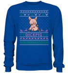 Christmas Pullover - "DickPig" - Rose - Schweinchen's Shop - Sweatshirts - Royal Blue / S