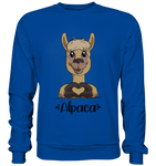 Herz Alpaka - Basic Sweatshirt - Schweinchen's Shop - Sweatshirts - Royal Blue / S
