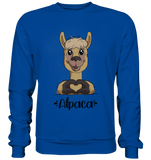 Herz Alpaka - Basic Sweatshirt - Schweinchen's Shop - Sweatshirts - Royal Blue / S