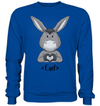 "Herz Esel" - Basic Sweatshirt - Schweinchen's Shop - Sweatshirts - Royal Blue / S