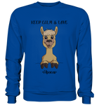 "Keep Calm" Alpaka - Basic Sweatshirt - Schweinchen's Shop - Sweatshirts - Royal Blue / S