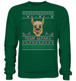 Christmas Pullover - "Team Alpaka" - Rose - Schweinchen's Shop - Sweatshirts - Bottle Green / S