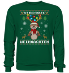 Christmas Pullover - "Retro" - Schweinchen's Shop - Sweatshirts - Bottle Green / S