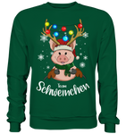 Christmas Pullover - "Team Schweinchen" - Schweinchen's Shop - Sweatshirts - Bottle Green / S