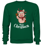 Christmas Sweatshirt - Schweinchen Love - Schweinchen's Shop - Sweatshirts - Bottle Green / S