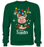 Christmas Pullover - "TEAM SANTA" - Schweinchen's Shop - Sweatshirts - Bottle Green / S