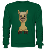 Alpaka o.T. - Basic Sweatshirt - Schweinchen's Shop - Sweatshirts - Bottle Green / S