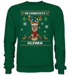 Christmas Pullover - "Retro" - Schweinchen's Shop - Sweatshirts - Bottle Green / S