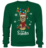 Christmas Pullover - "TEAM SANTA" - Schweinchen's Shop - Sweatshirts - Bottle Green / S