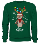Christmas Pullover - "Team Otter" - Schweinchen's Shop - Sweatshirts - Bottle Green / S