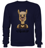 Herz Alpaka - Basic Sweatshirt - Schweinchen's Shop - Sweatshirts - Oxford Navy / S