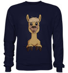 Alpaka o.T. - Basic Sweatshirt - Schweinchen's Shop - Sweatshirts - Oxford Navy / S