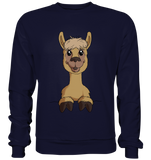 Alpaka o.T. - Basic Sweatshirt - Schweinchen's Shop - Sweatshirts - Oxford Navy / S