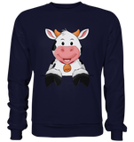 Kuh o-T. - Basic Sweatshirt - Schweinchen's Shop - Sweatshirts - Oxford Navy / S