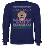 Christmas Pullover - "Team Otter" - Rose - Schweinchen's Shop - Sweatshirts - Oxford Navy / S