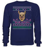 Christmas Pullover - "Team Alpaka" - Rose - Schweinchen's Shop - Sweatshirts - Oxford Navy / S