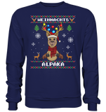 Christmas Pullover - "Retro" - Schweinchen's Shop - Sweatshirts - Oxford Navy / S