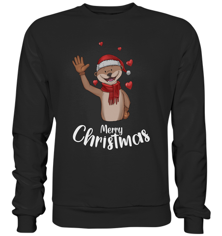 Christmas Sweatshirt - Otter Love - Schweinchen's Shop - Sweatshirts - Jet Black / S
