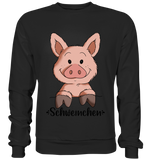 "Schweinchen" - Basic Sweatshirt - Schweinchen's Shop - Sweatshirts - Jet Black / S
