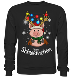Christmas Pullover - "Team Schweinchen" - Schweinchen's Shop - Sweatshirts - Jet Black / S