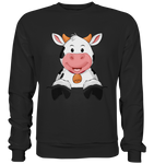 Kuh o-T. - Basic Sweatshirt - Schweinchen's Shop - Sweatshirts - Jet Black / S