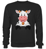Kuh o-T. - Basic Sweatshirt - Schweinchen's Shop - Sweatshirts - Jet Black / S