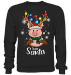 Christmas Pullover - "TEAM SANTA" - Schweinchen's Shop - Sweatshirts - Jet Black / S