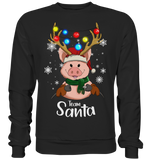 Christmas Pullover - "TEAM SANTA" - Schweinchen's Shop - Sweatshirts - Jet Black / S