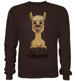 Alpaka m.T. - Basic Sweatshirt - Schweinchen's Shop - Sweatshirts - Hot Chocolate / S