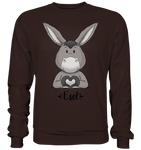 "Herz Esel" - Basic Sweatshirt - Schweinchen's Shop - Sweatshirts - Hot Chocolate / S