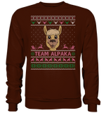 Christmas Pullover - "Team Alpaka" - Rose - Schweinchen's Shop - Sweatshirts - Hot Chocolate / S