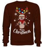 Christmas Pullover - "Merry Christmas" - Schweinchen's Shop - Sweatshirts - Hot Chocolate / S