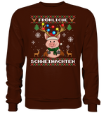 Christmas Pullover - "Retro" - Schweinchen's Shop - Sweatshirts - Hot Chocolate / S