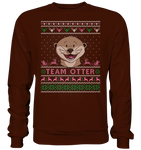 Christmas Pullover - "Team Otter" - Rose - Schweinchen's Shop - Sweatshirts - Hot Chocolate / S