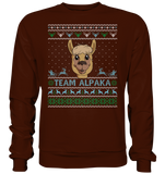 Christmas Pullover - "Team Alpaka" - Blue - Schweinchen's Shop - Sweatshirts - Hot Chocolate / S