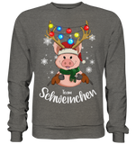 Christmas Pullover - "Team Schweinchen" - Schweinchen's Shop - Sweatshirts - Charcoal (Heather) / S