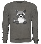 Waschbär o.T. - Basic Sweatshirt - Schweinchen's Shop - Sweatshirts - Charcoal (Heather) / S