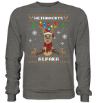 Christmas Pullover - "Retro" - Schweinchen's Shop - Sweatshirts - Charcoal (Heather) / S