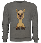 Alpaka o.T. - Basic Sweatshirt - Schweinchen's Shop - Sweatshirts - Charcoal (Heather) / S