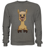 Alpaka o.T. - Basic Sweatshirt - Schweinchen's Shop - Sweatshirts - Charcoal (Heather) / S