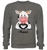"MUMU" - Basic Sweatshirt - Schweinchen's Shop - Sweatshirts - Charcoal (Heather) / S