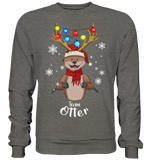 Christmas Pullover - "Team Otter" - Schweinchen's Shop - Sweatshirts - Charcoal (Heather) / S