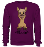 Alpaka m.T. - Basic Sweatshirt - Schweinchen's Shop - Sweatshirts - Plum / S
