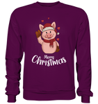 Christmas Sweatshirt - Schweinchen Love - Schweinchen's Shop - Sweatshirts - Plum / S