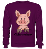 "Schweinchen" - Basic Sweatshirt - Schweinchen's Shop - Sweatshirts - Plum / S