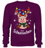 Christmas Pullover - "Team Schweinchen" - Schweinchen's Shop - Sweatshirts - Plum / S