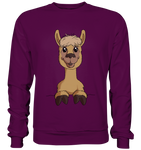 Alpaka o.T. - Basic Sweatshirt - Schweinchen's Shop - Sweatshirts - Plum / S