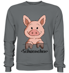 "Schweinchen" - Basic Sweatshirt - Schweinchen's Shop - Sweatshirts - Steel Grey (Solid) / S